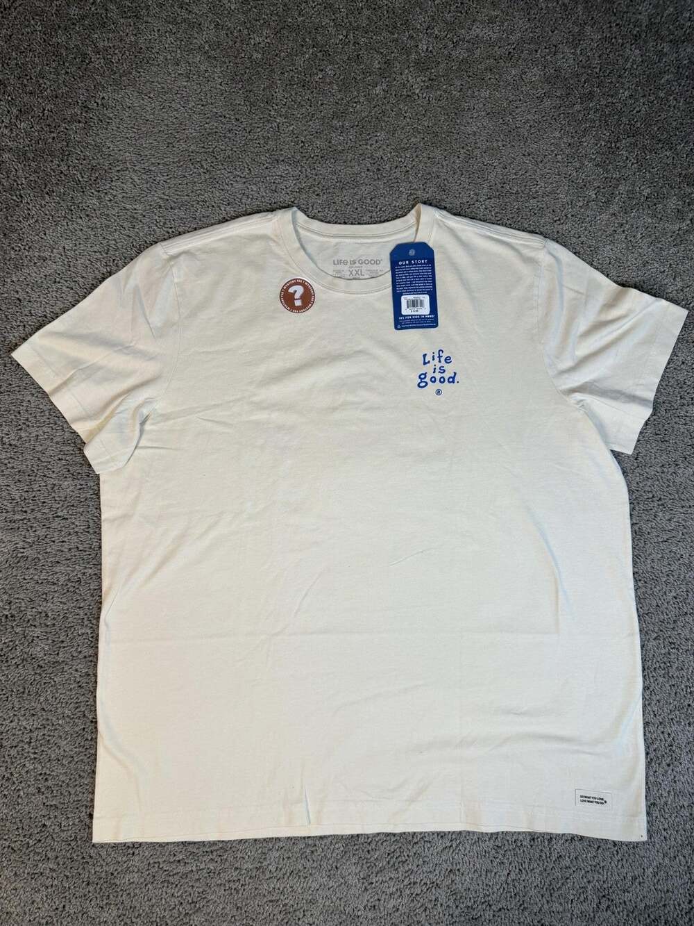 Life Is Good Shirt Mens 2XL White Winnie The Pooh Lift Graphic Crew Neck Cotton